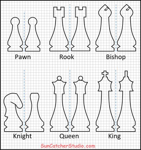 Printable Chess Pieces Template